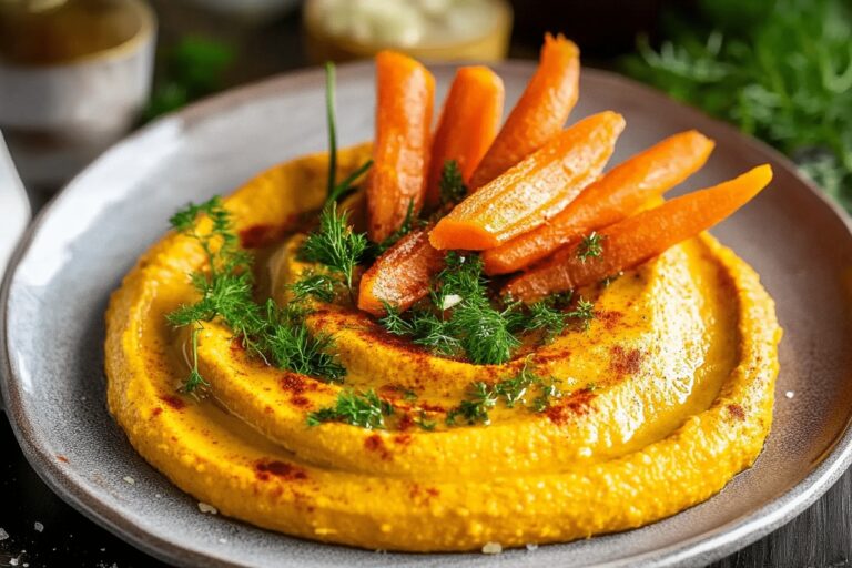 Paprika Roasted Carrot Hummus Recipe