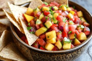 Spicy Mango Salsa & Cinnamon Chips Recipe