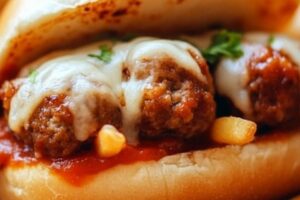 Oven Baked Meatball Sandwiches Recipe