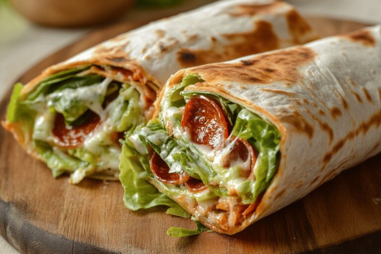 Pepperoni Pizza Wraps Recipe