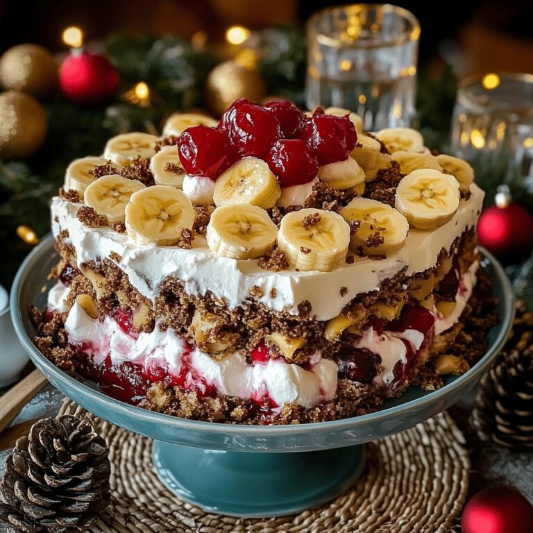 No-Bake Banana Split Cake Recipe