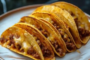 Cheesy Beef Baked Tacos Recipe