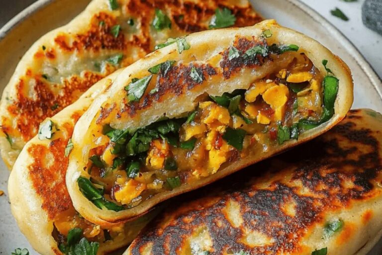 Chinese-Style Savoury Stuffed Breakfast Pancakes (Vegan Recipe) Recipe