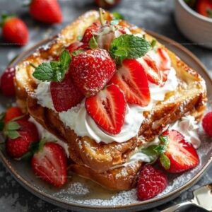 Strawberry Cheesecake Stuffed French Toast Recipe