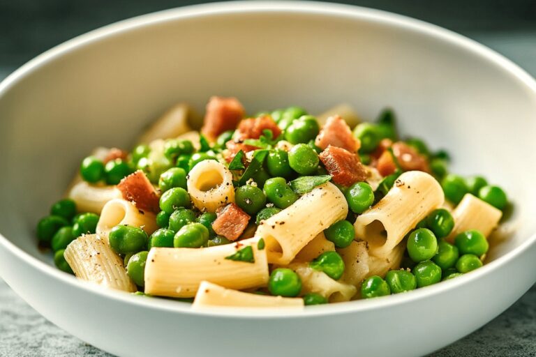 Pasta with Peas and Pancetta (Pasta e Piselli) Recipe