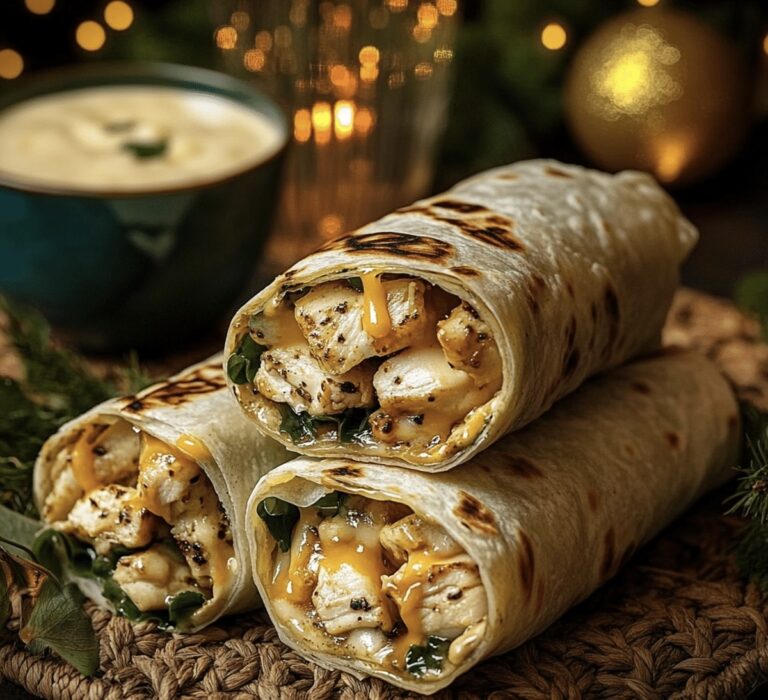 Stringy Garlic Chicken Wraps Recipe