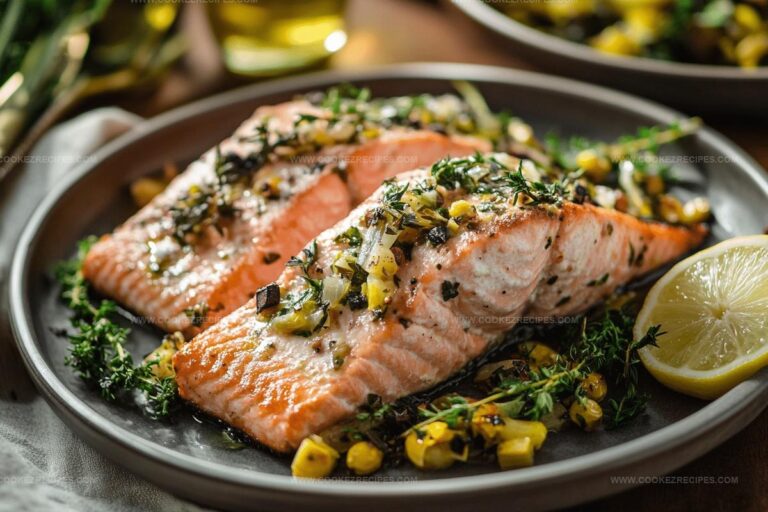 Sheet Pan Lemon Herb Roasted Salmon Recipe