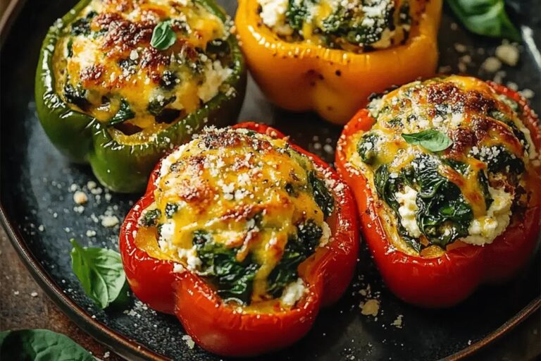 Spinach & Ricotta Stuffed Peppers Recipe