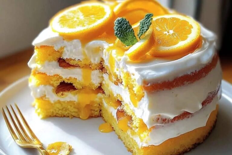 Moist Citrus Almond Cake with Zesty Glaze Recipe