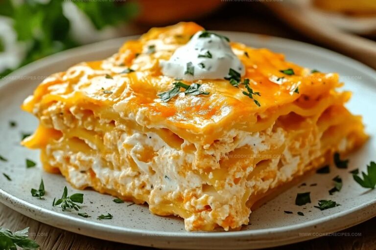 Buffalo Chicken Lasagna with a Ranch Twist Recipe