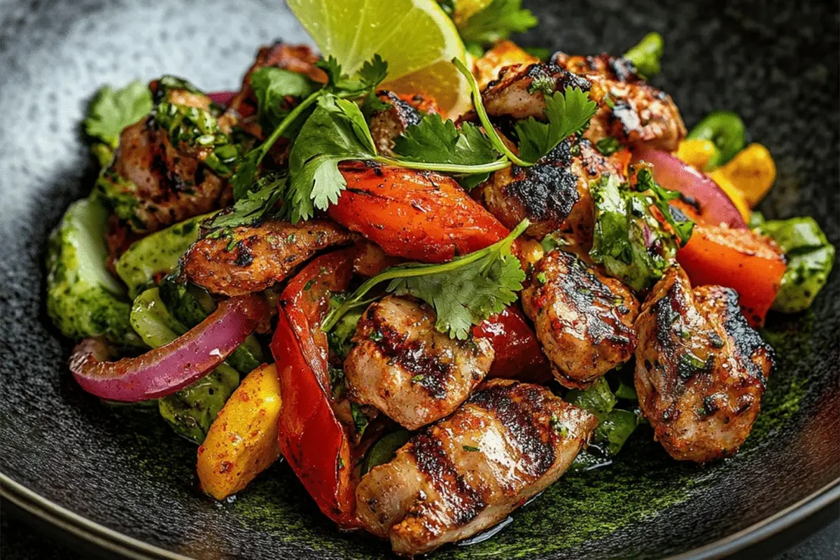 Fajita Salad with Cilantro Lime Dressing Recipe