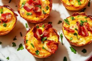 Hash Brown and Bacon Omelet Cups Recipe