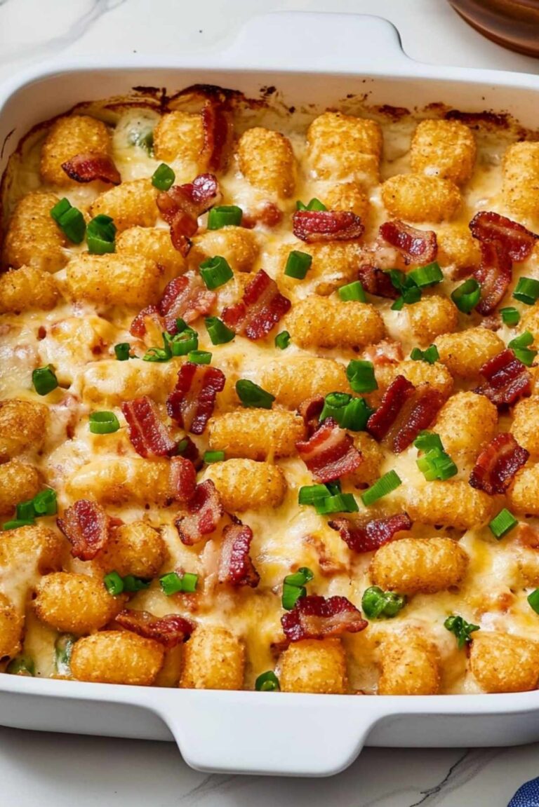 Chicken Bacon Ranch Tater Tot Casserole Recipe