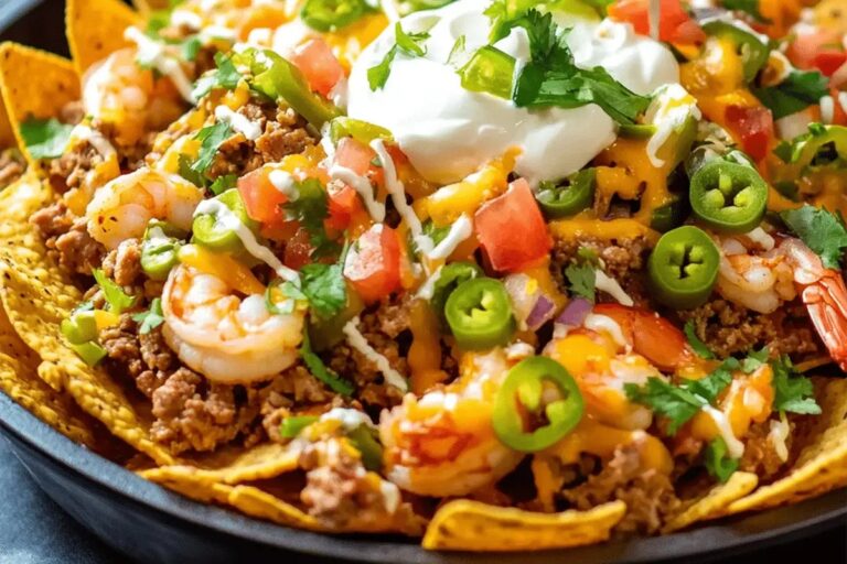 Doritos Nachos with Beef, Shrimp & Cheese Recipe