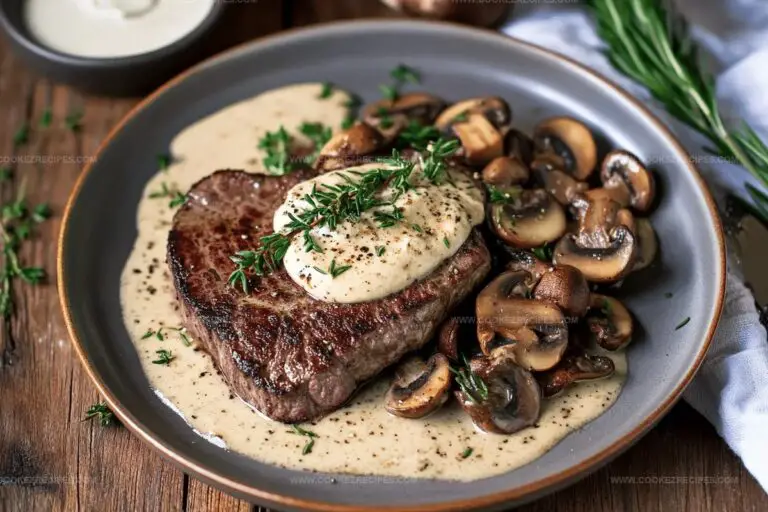 Filet Mignon with Rosemary Cream Sauce & Mushrooms Recipe