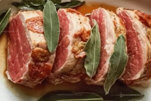 Prosciutto-Wrapped Pork Tenderloin with Crispy Sage Recipe