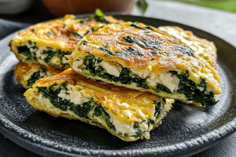 Spinach Feta Baked Omelet Recipe