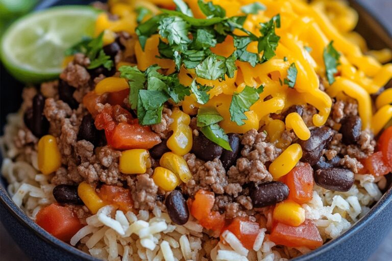 Ground Beef Burrito Bowl Recipe