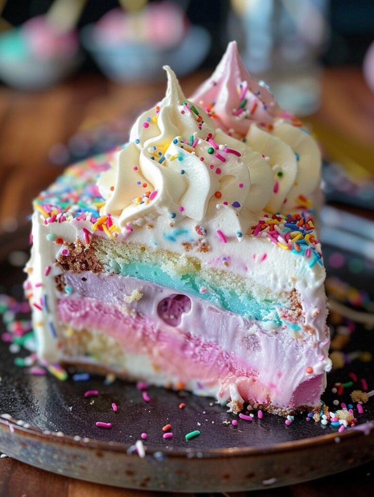 Unicorn Ice Cream Cake Recipe