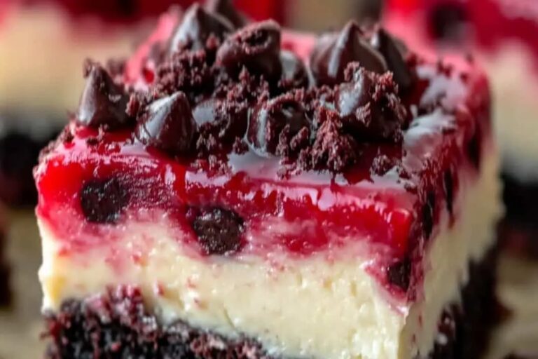 Creamy Red Velvet Cheesecake Brownie Bars Recipe