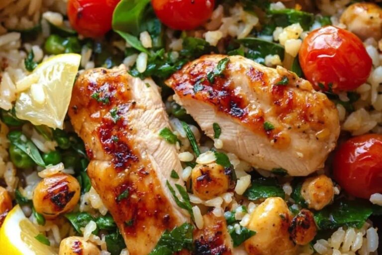 Greek Chicken and Lemon Rice (30 Minutes, One-Pot) Recipe