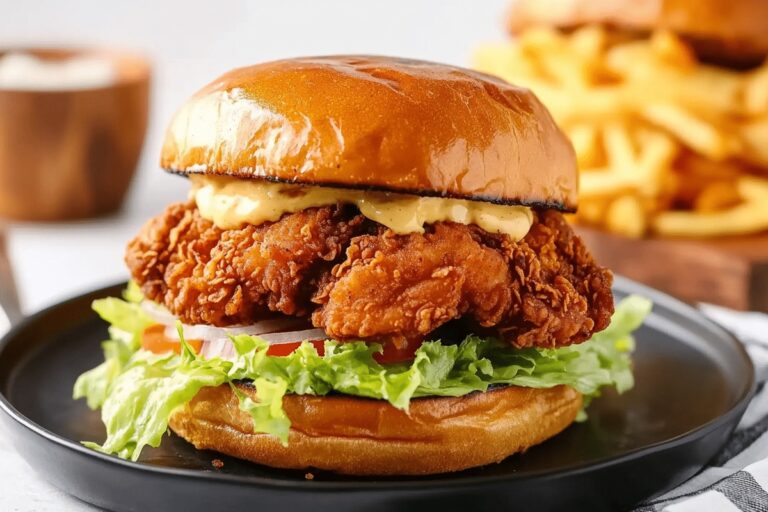Southern Crispy Fried Chicken Burgers Recipe