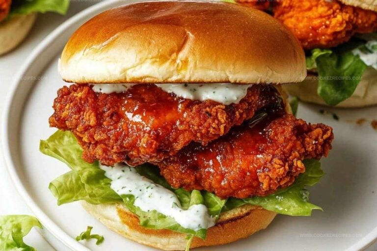 Baked Nashville Hot Chicken Sandwich with Honey Recipe