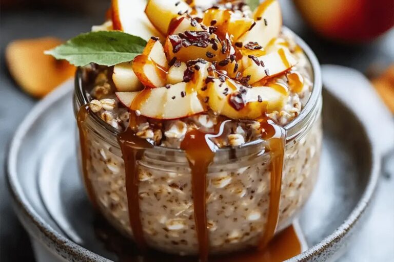 Salted Caramel Apple Overnight Oats Recipe