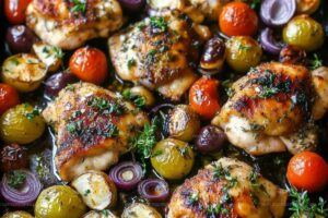 Greek-Inspired Sheet Pan Chicken Recipe