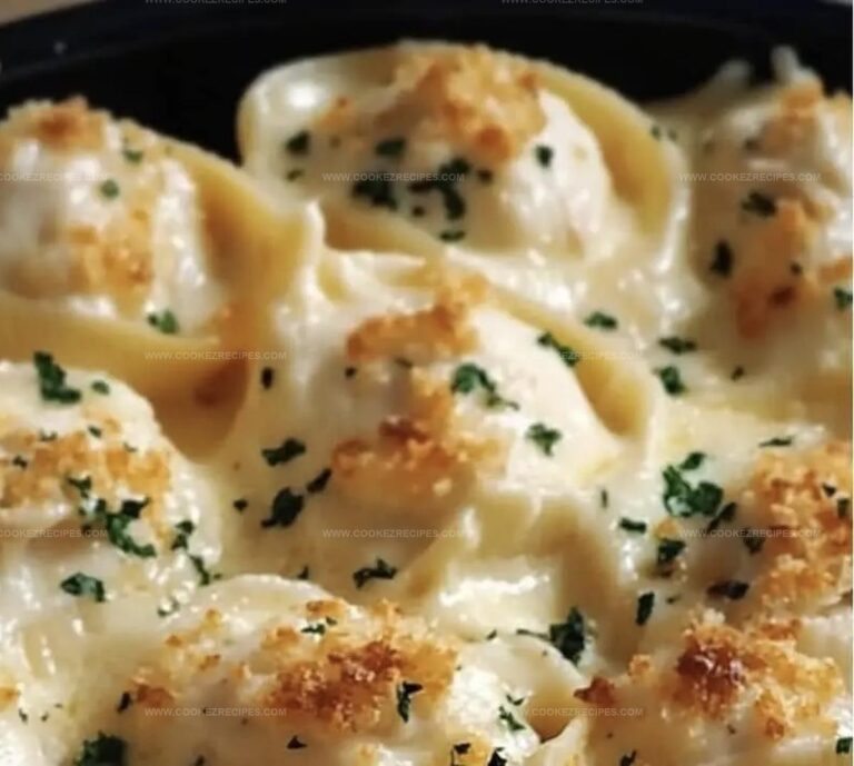 Creamy Garlic Butter Chicken Alfredo Stuffed Shells Recipe