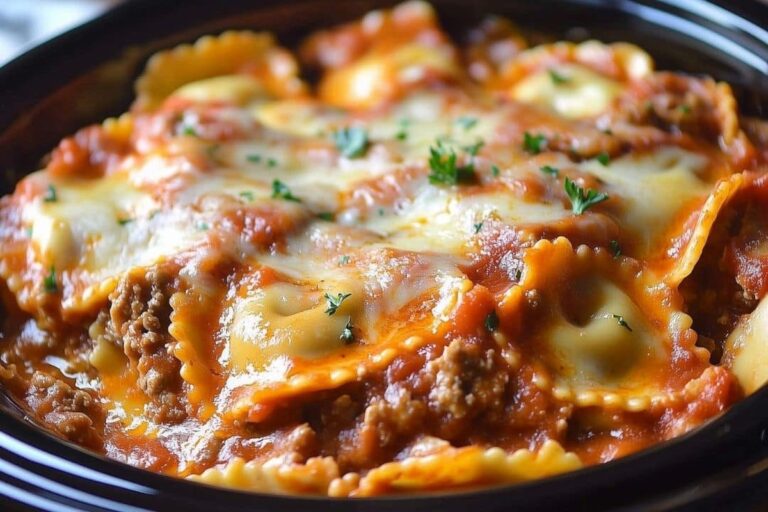 Plump Crockpot Ravioli Lasagna Recipe