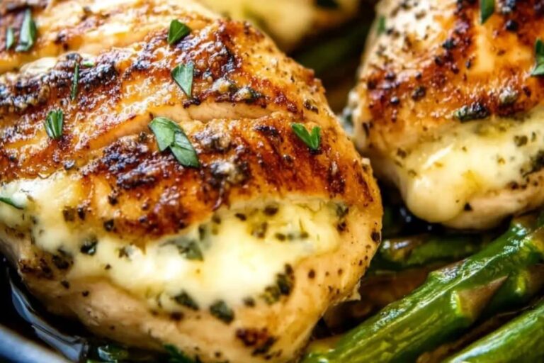 Easy Chicken Breast with Asparagus and Cheese Recipe