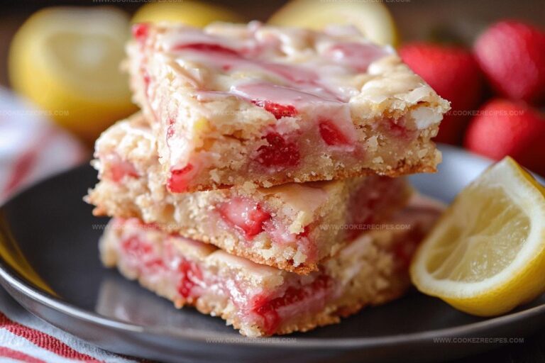 Strawberry Lemon Blondies Recipe