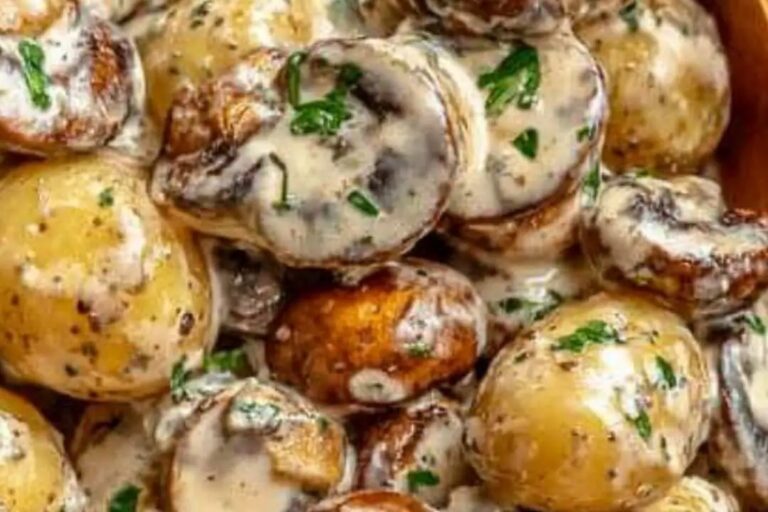Garlic Mushroom Potatoes Recipe