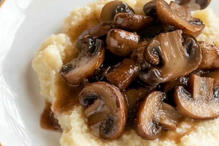 Mushroom and Cauliflower Polenta Recipe
