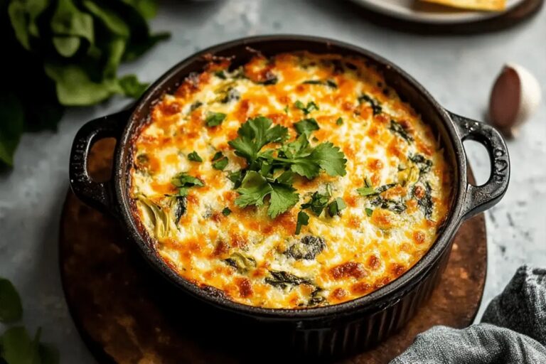 Creamy Baked Spinach Artichoke Dip Recipe