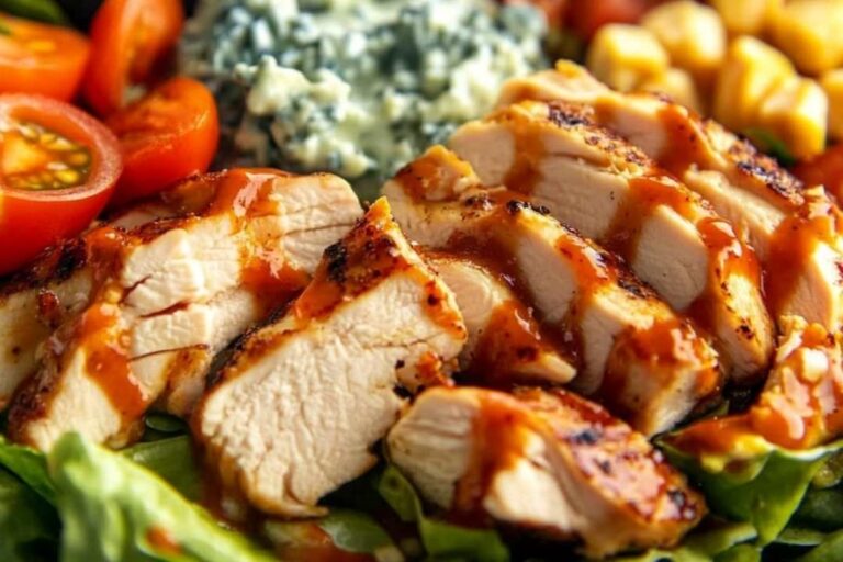 Keto Chicken Cobb Salad with Blue Cheese Dressing Recipe
