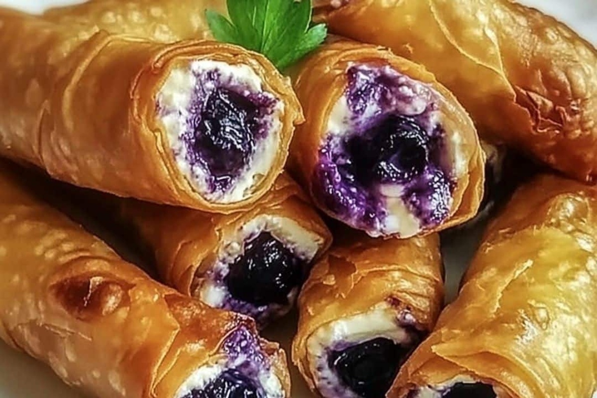 Blueberry Cream Cheese Egg Rolls Recipe