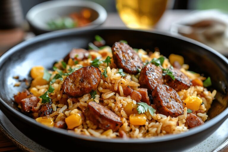 Cajun Sausage & Rice Skillet Recipe