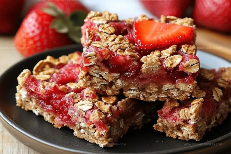 Healthy Strawberry Oatmeal Bars Recipe