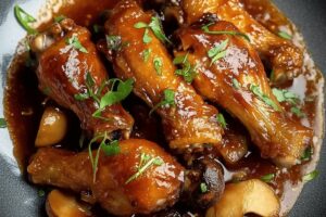 Chicken Wings with Mushrooms Recipe