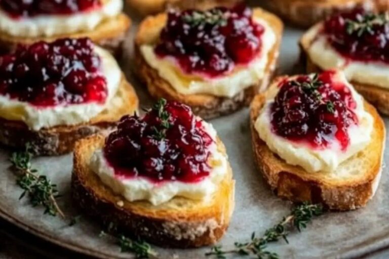 Cranberry and Brie Crostini Recipe