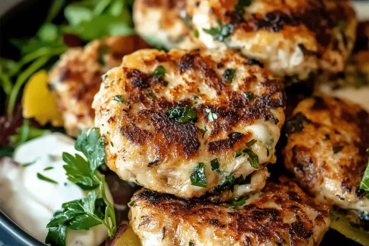 Mediterranean Chicken Patties Recipe
