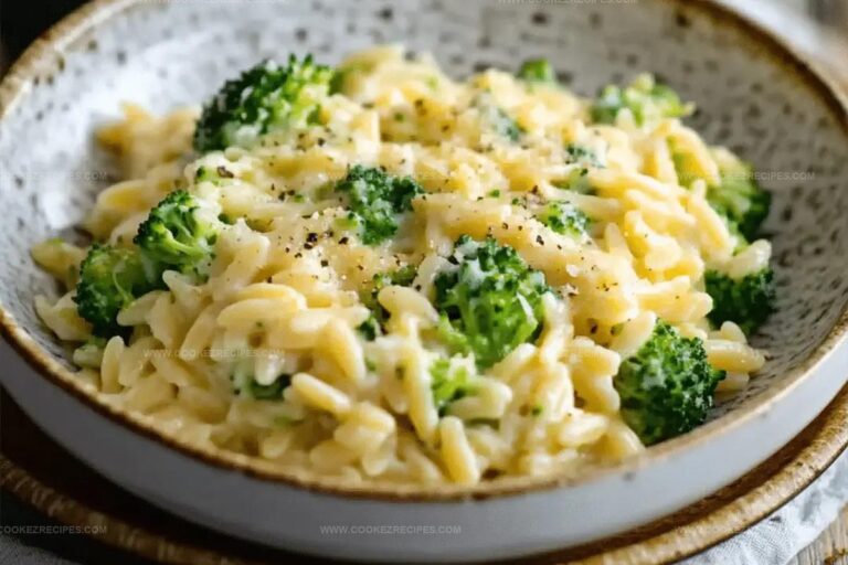 Broccoli Cheese Orzo Recipe