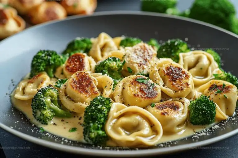 Garlic Parmesan Tortellini with Chicken & Broccoli Recipe