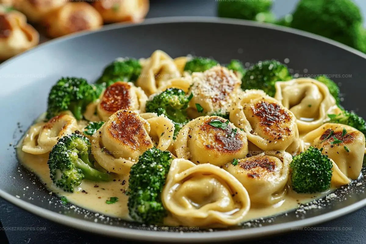 Garlic Parmesan Tortellini with Chicken & Broccoli Recipe