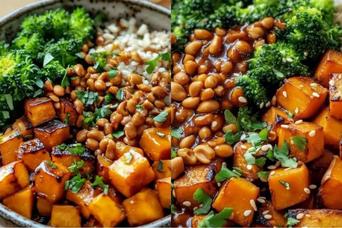 Thai Peanut Sweet Potato Buddha Bowl Recipe