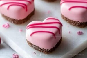 Adorable Valentines Heart Petit Fours Recipe