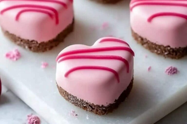 Adorable Valentines Heart Petit Fours Recipe