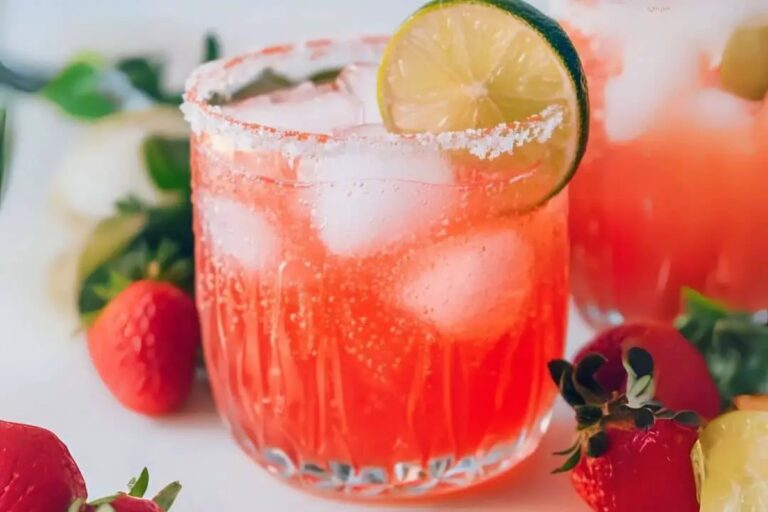 Strawberry Lime Mocktail Margarita Recipe